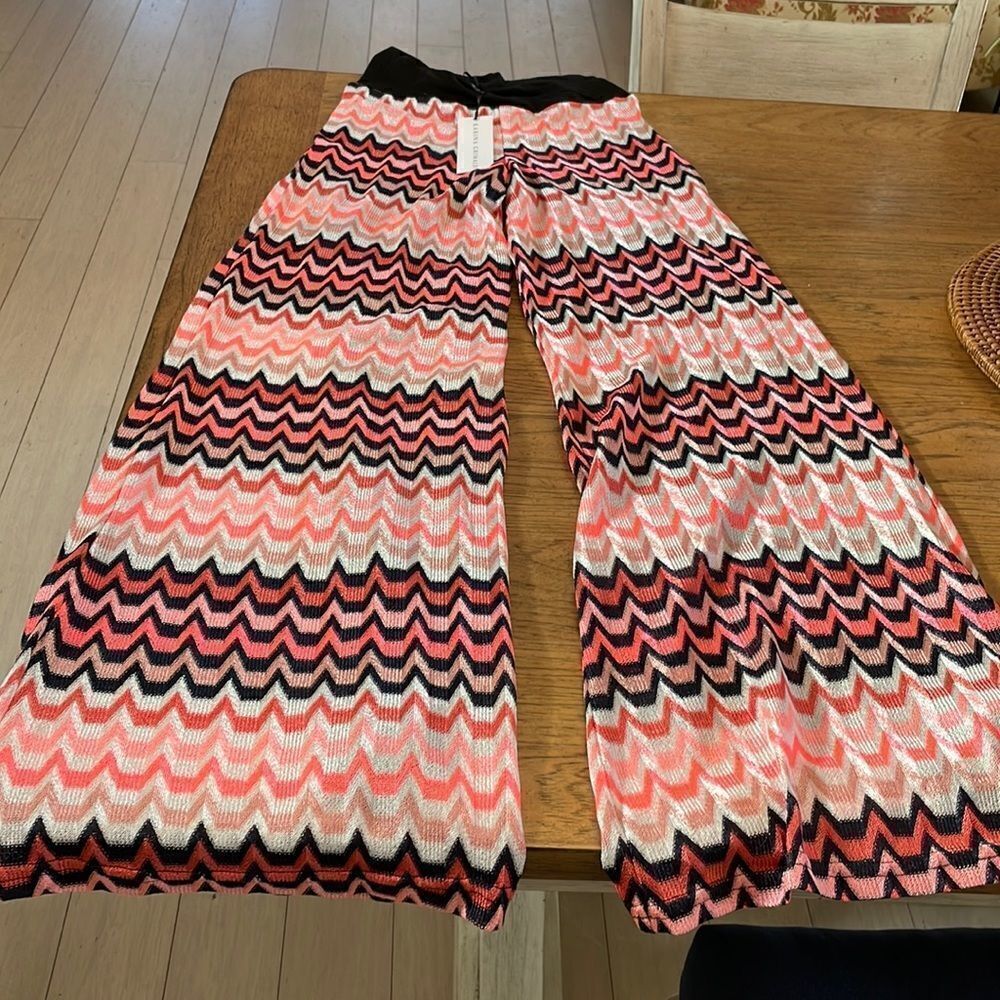 KARINA GRIMALDI BELL BOTTOM PANTS.  FULLY LINED IN BLACK.  NEW